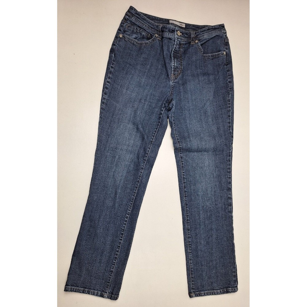 Chico's Platinum Abalone Skinny Jeans Stretch Blue Denim Women's Size 1.5 (10)
